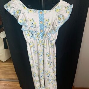 Floral Ruffle Kids jumpsuit